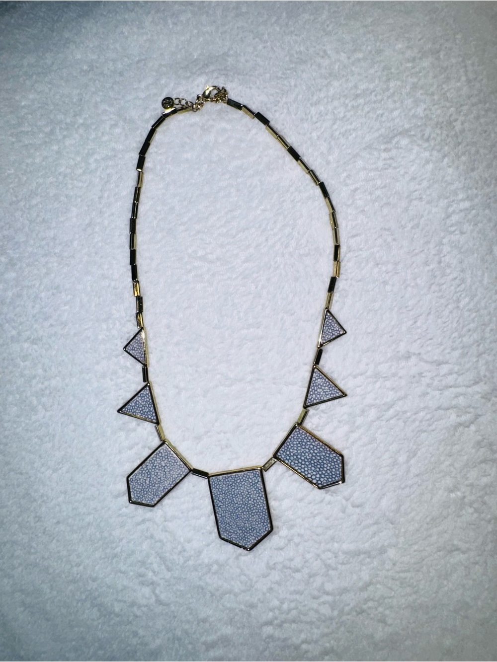 House of Harlow 1960 Blue & White Geometric Pendant Necklace